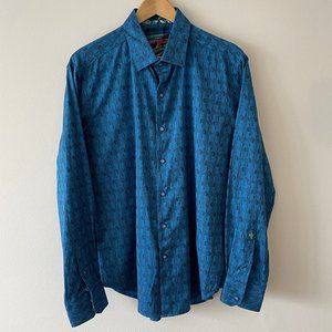 Robert Graham Sport Shirt - Blue - Large Classic Fit